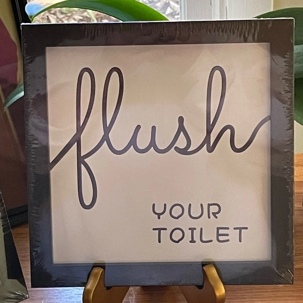Brush,Flush and Comb Framed Pictures NWT